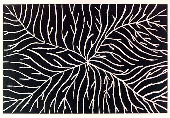 Artist: b'PANUNGA, Mavis' | Title: b'not titled [No.2]' | Date: 1990 | Technique: b'woodcut, printed in black ink, from one block'