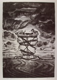 Artist: b'Connors, Anne.' | Title: b'Embrace' | Date: 1986 - 1987 | Technique: b'lithograph, printed in black ink, from one stone'