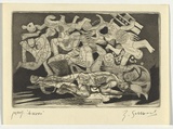 Artist: b'SELLBACH, Udo' | Title: b'To scorn' | Date: 1965 | Technique: b'etching and aquatint printed in black ink, from one plate'