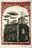 Artist: b'OGILVIE, Helen' | Title: b'The old Weather Bureau.' | Date: c.1960 | Technique: b'wood-engraving and linocut, printed in colour, from multiple blocks'