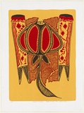 Artist: b'Omeenyo, Gregory' | Title: b'Yiipay and Kungkay' | Date: 1999 | Technique: b'screenprint, printed in colour, from multiple stencils'