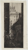Artist: b'SHIRLOW, John' | Title: b'Latrobe Place, in Chinese quarters' | Date: 1915 | Technique: b'etching, printed in black ink, from one copper plate'
