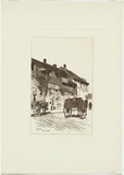 Artist: b'Hopkins, Livingston.' | Title: b'The Rocks, Govenor Bourke Hotel.' | Date: 1886 | Technique: b'etching and aquatint, printed in brown ink, from one plate'
