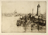 Artist: b'LONG, Sydney' | Title: b'The Thames from Waterloo Bridge' | Date: (1919) | Technique: b'line-etching, printed in black ink, from one copper plate' | Copyright: b'Reproduced with the kind permission of the Ophthalmic Research Institute of Australia'