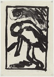 Artist: b'MADDOCK, Bea' | Title: b'Fleeing figure' | Date: November 1962 | Technique: b'lithograph worked in touche, printed in black ink by hand-burnishing, from one stone'