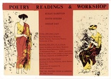 Artist: Burrows, Lola. | Title: Poetry readings and workshop. | Date: 1984 | Technique: screenprint, printed in colour, from four stencils