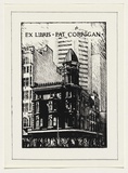 Artist: b'Dunlop, Brian.' | Title: b'Bookplate: Pat Corrigan.' | Technique: b'offset-lithograph, printed in black ink'