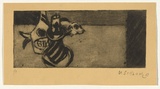 Artist: SELLBACH, Udo | Title: Still life | Date: 1951 | Technique: drypoint and etching, printed in black ink with plate-tone, from one plate