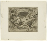 Artist: b'BOYD, Arthur' | Title: b'Lovers near a tent and black pool.' | Date: 1962-63 | Technique: b'etching and drypoint, printed in black ink, from one plate' | Copyright: b'Reproduced with permission of Bundanon Trust'