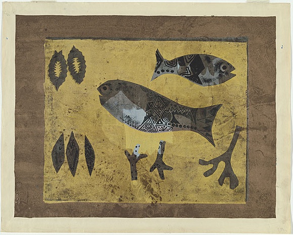 Artist: b'Crooke, Ray.' | Title: b'(Fish).' | Date: 1959 | Technique: b'screenprint, printed in colour, from multiple stencils'