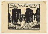 Artist: Brodzky, Horace. | Title: Stonehenge. | Date: 1919 | Technique: linocut, printed in black ink, from one block