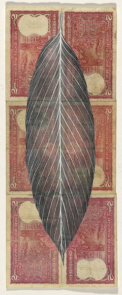 Artist: b'HALL, Fiona' | Title: b'Curcuma domestica - Turmeric (Indian currency)' | Date: 2000 - 2002 | Technique: b'gouache' | Copyright: b'\xc2\xa9 Fiona Hall'