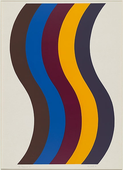 Artist: b'Worth, Margaret.' | Title: b'Samsara 12' | Date: 1968 | Technique: b'screenprint, printed in colour, from five stencils'