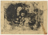 Artist: BOYD, Arthur | Title: (Nude and lion). | Date: 1960-70 | Copyright: Reproduced with permission of Bundanon Trust