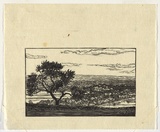 Artist: TRETHOWAN, Edith | Title: From King's Park to south Perth. | Date: c.1932 | Technique: wood-engraving, printed in black ink, from one block