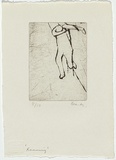 Artist: MADDOCK, Bea | Title: Running | Date: 1966 | Technique: drypoint, printed in black ink with plate-tone, from one copper plate