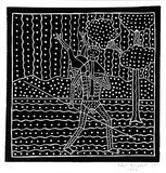 Artist: b'Campbell (Jnr.), Robert' | Title: b'The hunter' | Date: 1986 | Technique: b'linocut, printed in black ink, from one block' | Copyright: b'Courtesy of Rolsyn Oxley9 Gallery'