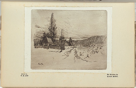 Artist: Moffitt, Ernest. | Title: An old farm. | Date: 1899 | Technique: etching, printed in brown ink with plate-tone, from one copper plate | Copyright: Courtesy of the National Library of Australia