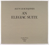 Artist: LEACH-JONES, Alun | Title: Title-page for An Elegiac Suite of 6 etchings by Alun Leach-Jones | Date: 1991 | Technique: offset lithograph, printed in black ink, from one plate | Copyright: Courtesy of the artist