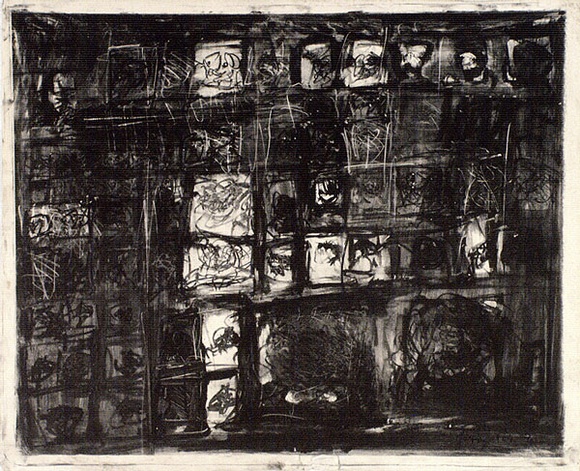 Artist: b'Halpern, Stacha.' | Title: b'not titled [Series of faces]' | Date: 1964 | Technique: b'lithograph, printed in black ink, from one stone [or plate]'