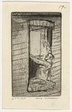 Artist: b'WILLIAMS, Fred' | Title: b'The window washer' | Date: 1954-66 | Technique: b'etching, aquatint, rough biting, engraving, drypoint, printed in black ink, from one zinc plate' | Copyright: b'\xc2\xa9 Fred Williams Estate'