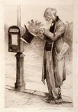 Artist: b'Hopkins, Livingston.' | Title: b'I thought I had a stamp' | Date: 1898 | Technique: b'etching, printed in brown ink, from one plate'