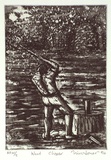 Artist: b'Jones, Tim.' | Title: b'Wood chopper' | Date: 1994, April - May | Technique: b'etching, printed in black ink, from one plate'