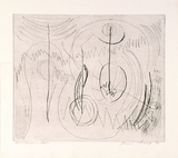Artist: b'Sharp, James.' | Title: b'(Abstract)' | Date: 1965 | Technique: b'etching, printed in black ink with plate-tone, from one plate' | Copyright: b'\xc2\xa9 Estate of James Sharp'