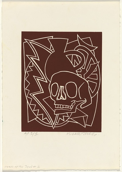 Artist: b'LEACH-JONES, Alun' | Title: b'House of the Dead #2' | Date: 1983 | Technique: b'linocut, printed in black ink, from one block' | Copyright: b'Courtesy of the artist'