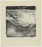 Artist: b'MADDOCK, Bea' | Title: b'Ebb tide' | Date: 1962 | Technique: b'plaster-cut, printed in black ink by hand-burnishing, from one plaster block'