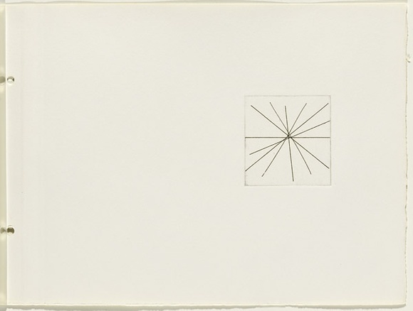 Artist: b'JACKS, Robert' | Title: b'not titled [abstract linear composition]. [leaf 51 : recto]' | Date: 1978 | Technique: b'etching, printed in black ink, from one plate'