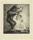Artist: Dyson, Will. | Title: Us visitors: A modern Orpheus. | Date: c.1929 | Technique: drypoint, printed in black ink, from one plate