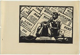 Artist: UNKNOWN, WORKER ARTISTS, SYDNEY, NSW | Title: Not titled (no vacancies). | Date: 1933 | Technique: linocut, printed in black ink, from one block