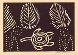 Artist: b'Jones, April.' | Title: b'Jangkurr (turtle)' | Date: 1994, October - November | Technique: b'linocut, printed in black ink, from one block'