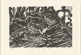 Artist: Lee, Graeme. | Title: Racks of lamb litho | Date: 1997, March | Technique: lithograph, printed in black ink, from one stone