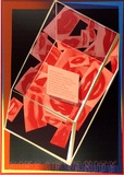 Artist: ARNOLD, Raymond | Title: Sins of Vanity - An exhibition of Jewellery Boxes, Galleria Salamanca, Hobart. | Date: 1986 | Technique: screenprint, printed in colour, from eight stencils