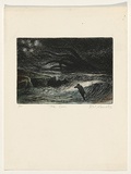 Artist: AMOR, Rick | Title: The sea. | Date: 1989 | Technique: etching, printed in black ink, from one plate; hand-coloured