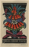 Artist: FEINT, Adrian | Title: Bookplate: Thelma Cecily Clune. | Date: (1932) | Technique: wood-engraving, printed in black ink, from one block | Copyright: Courtesy the Estate of Adrian Feint