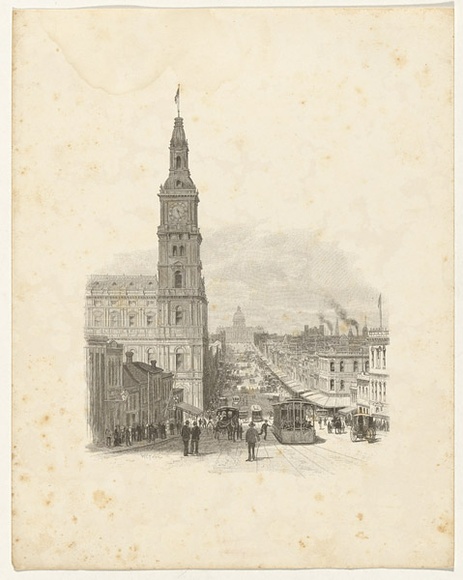 Title: b'Bourke St, Melbourne' | Date: 1886-88 | Technique: b'wood-engraving, printed in black ink, from one block'