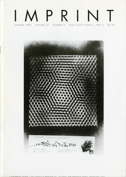 Artist: b'PRINT COUNCIL OF AUSTRALIA' | Title: b'Periodical | Imprint. Melbourne: Print Council of Australia, vol. 27, no. 4,  1992' | Date: 1992