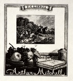 Artist: b'LINDSAY, Lionel' | Title: b'Book plate: Arthur Mitchell' | Date: 1948, November | Technique: b'wood-engraving, printed in black ink, from one block' | Copyright: b'Courtesy of the National Library of Australia'