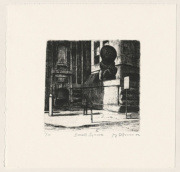 Artist: b'AMOR, Rick' | Title: b'Small square.' | Date: 2002 | Technique: b'etching, printed in black ink, from one plate'