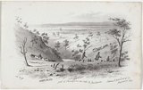 Artist: GILL, S.T. | Title: Deep Creek, mail and passangers en route to Melbourne. | Date: 1855-56 | Technique: lithograph, printed in black ink, from one stone