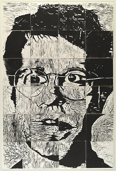 Artist: b'Launceston Church Grammar School.' | Title: b'Chuck Close rediscovered.' | Date: 1996 | Technique: b'linocut'