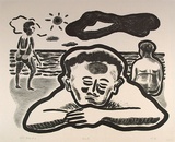 Artist: Francis, David. | Title: Beach | Date: 1984 | Technique: lithograph, printed in black ink, from one stone