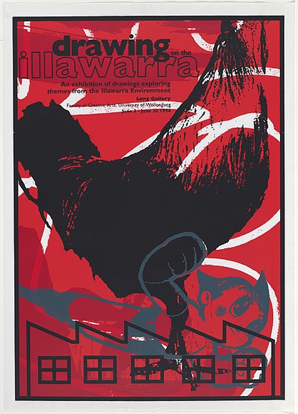 Title: b'Drawing on the Illawarra' | Date: 1994 | Technique: b'screenprint, printed in colour, from four stencils'