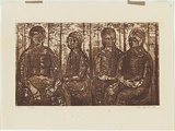 Artist: Kluge-Pott, Hertha. | Title: Waiting | Date: 1962 | Technique: aquatint and etching, printed in brown ink, from one plate | Copyright: © Hertha Kluge-Pott