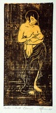 Artist: EWINS, Rod | Title: Mother and child. | Date: 1964 | Technique: woodcut, printed in colour, from two baltic pine blocks