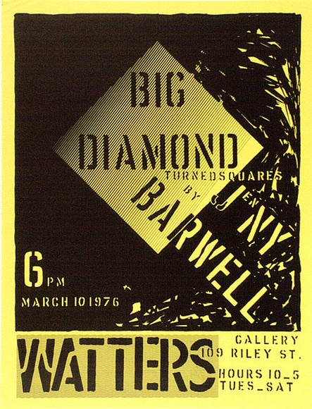 Artist: b'UNKNOWN' | Title: b'Big diamond - Watters Gallery' | Date: c.1975