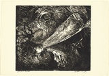 Artist: b'BOYD, Arthur' | Title: bFalling figure with beast's head. | Date: (1962-63) | Technique: b'etching, and aquatint, printed in black ink, from one plate' | Copyright: b'Reproduced with permission of Bundanon Trust'